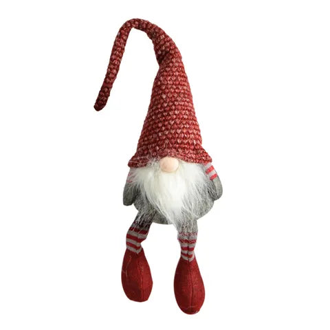 Plush Sitting Santa - Red/Grey