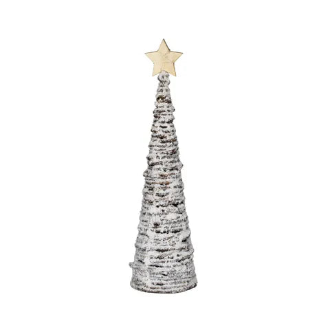 Wood/Metal Cone Christmas Tree w/ LED Lighting