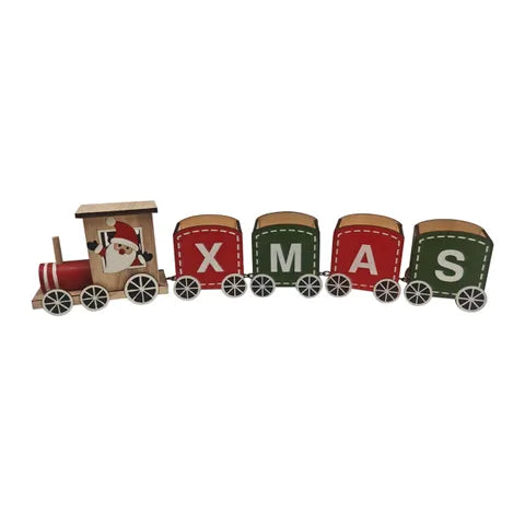 Wooden Christmas Train - 5 Pieces