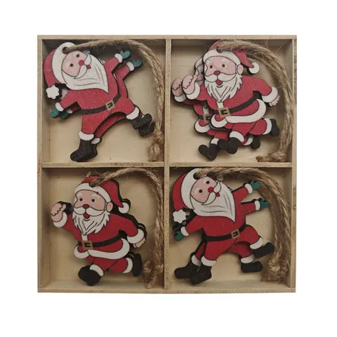 Santa Decorations - Set of 8