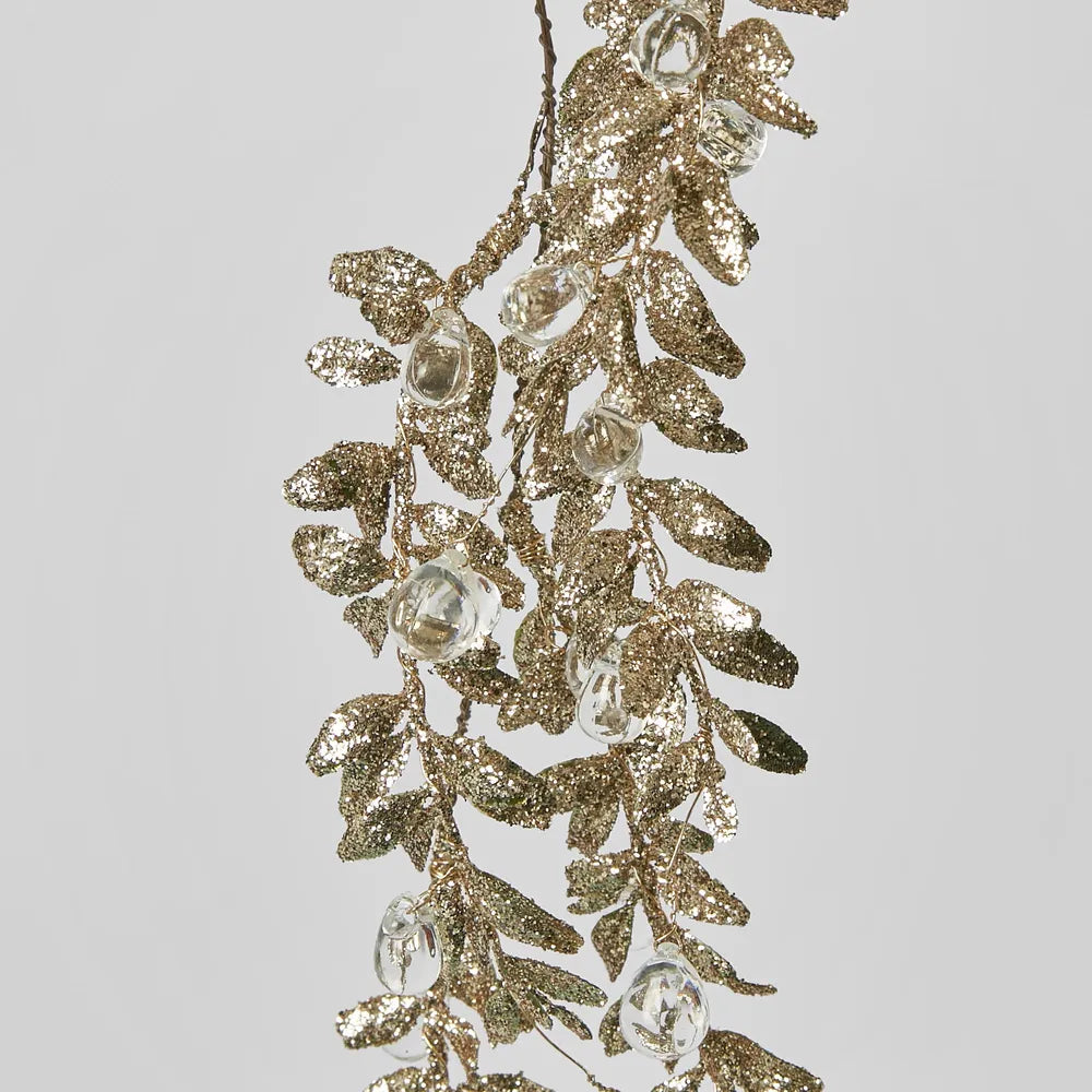 Glitter/Crystal Leaf Drop Hanging Ornament