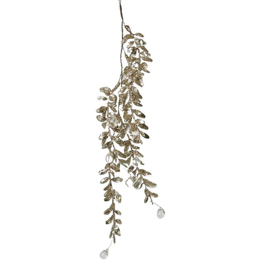 Glitter/Crystal Leaf Drop Hanging Ornament