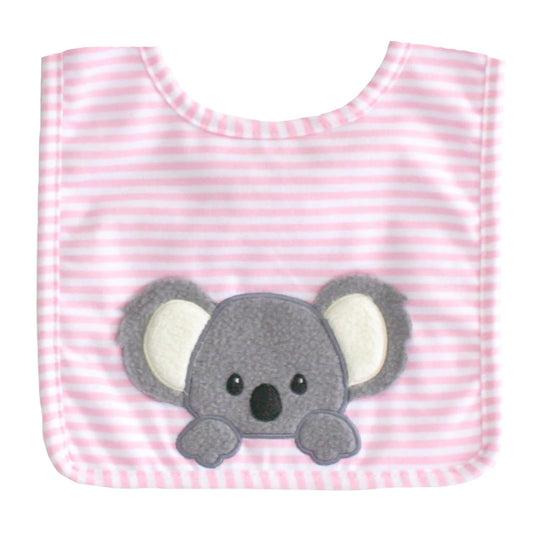 Baby Koala Bib Pink - Deb's Hidden Treasures
