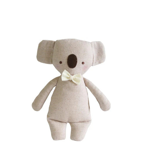 Linen Mini Rattle 18cm Koala - Deb's Hidden Treasures