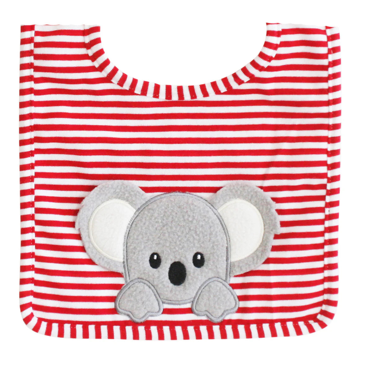 Baby Koala Bib Red - Deb's Hidden Treasures