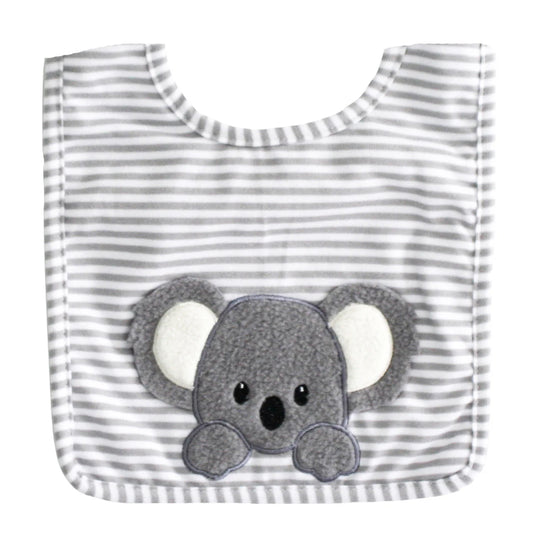Baby Koala Bib Grey - Deb's Hidden Treasures