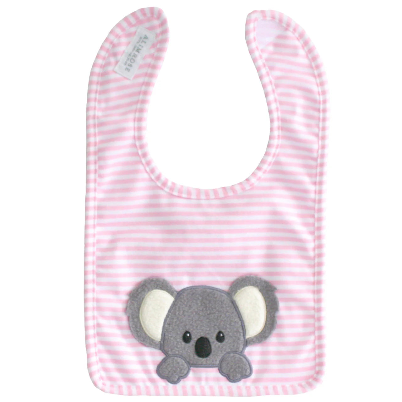 Baby Koala Bib Pink - Deb's Hidden Treasures