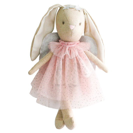Mini Angel Bunny 27cm Pink - Deb's Hidden Treasures