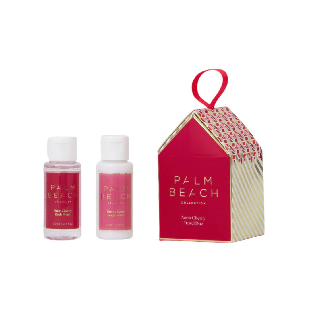 Neon Cherry Gingerbread House Travel Duo