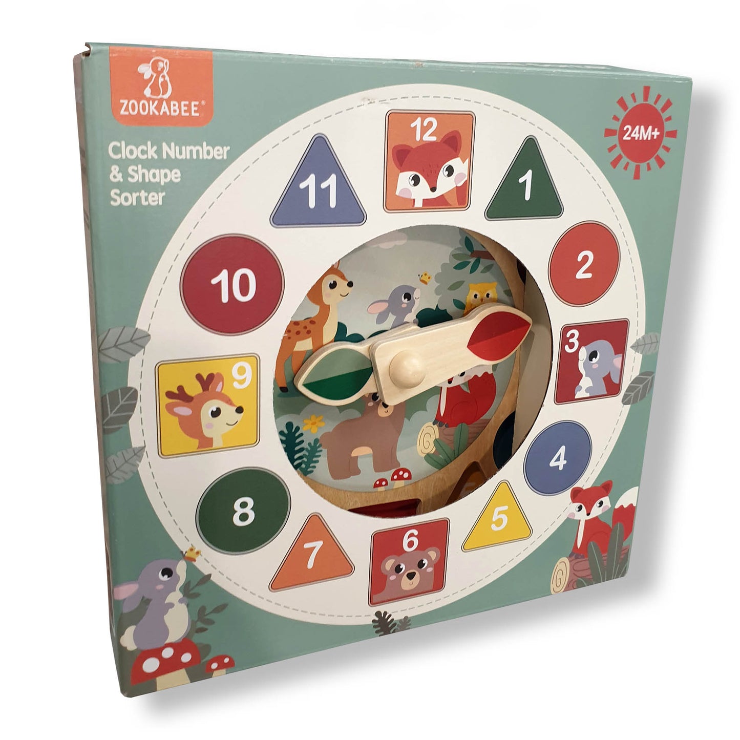 Clock Number & Shape Sorter - Zookabee