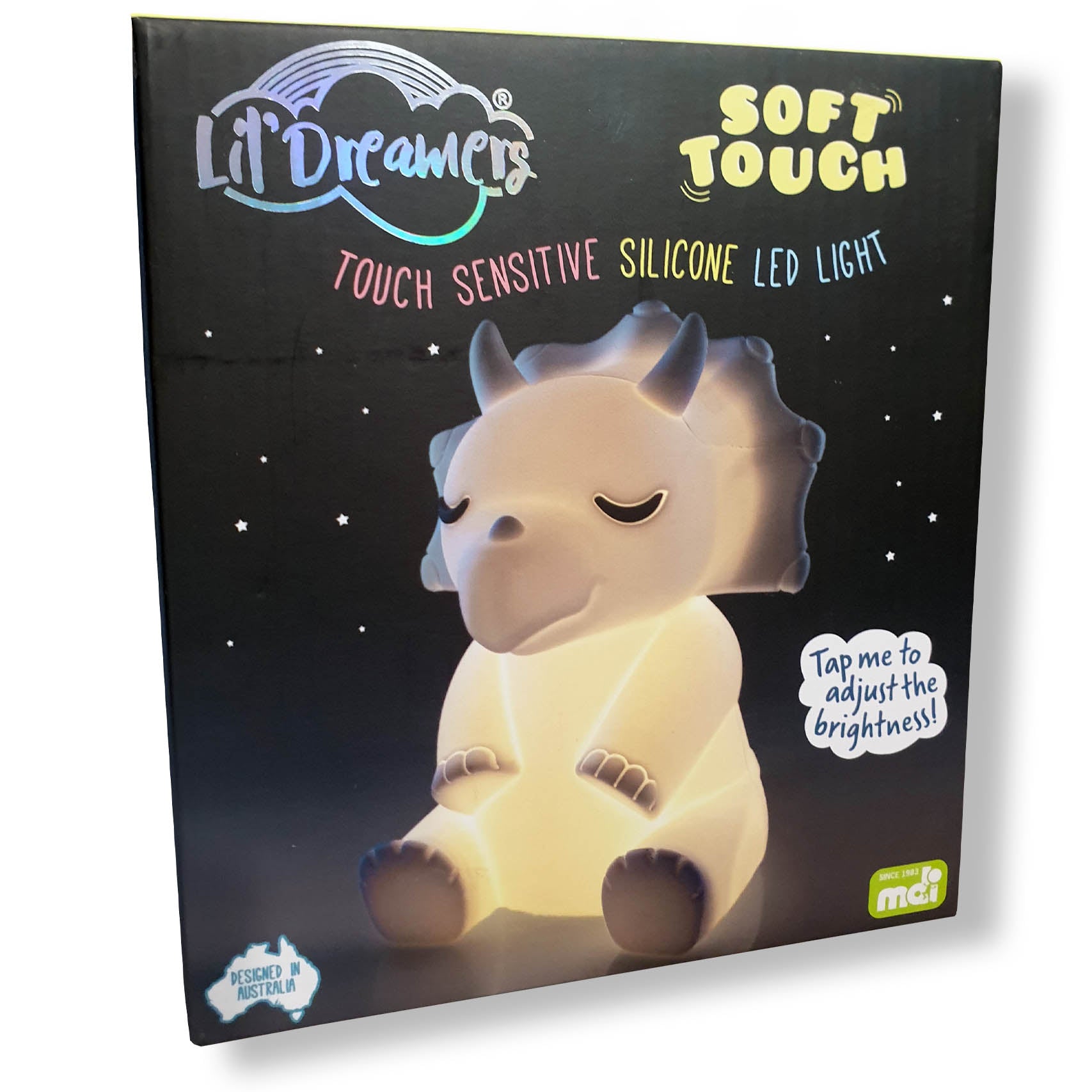 Triceratops Soft Touch LED Light - Deb's Hidden Treasures