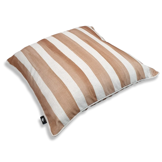 Tamsin Stripe Caramel Cushion 55cm