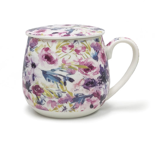 Tea Infuser Mug - Peonie Rose - Deb's Hidden Treasures
