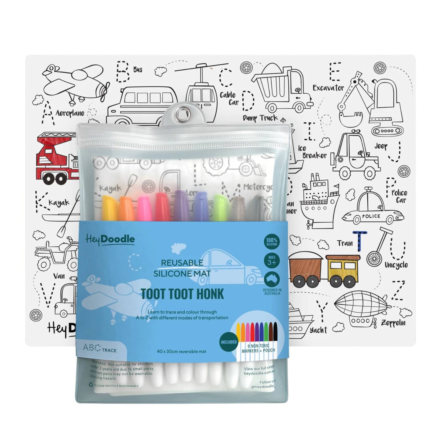 Hey Doodle Toot Toot Honk Mat - Deb's Hidden Treasures